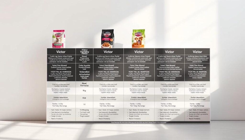 Victor Dog Food comparison chart Victor Dog Food comparison chart