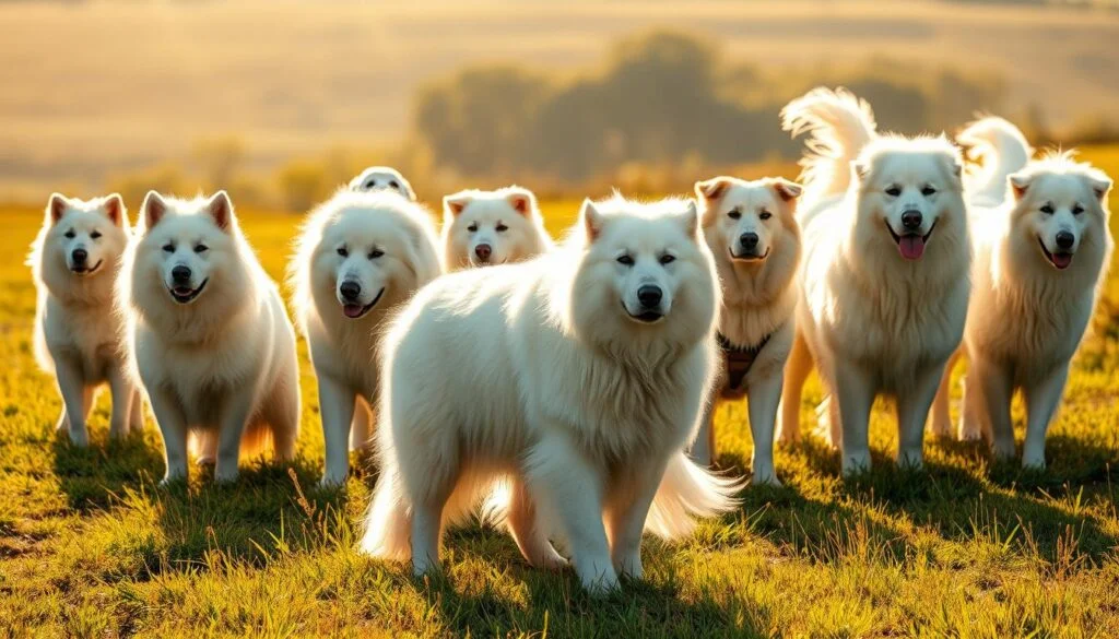 big white fluffy dog